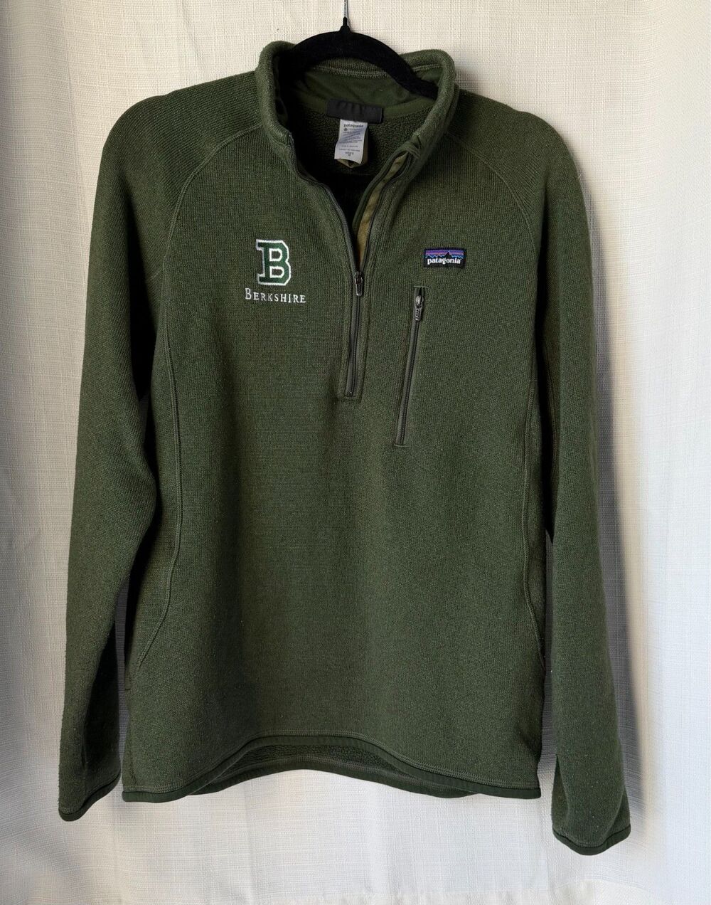 Patagonia Better Sweater 1/4 Zip Pullover Men’s M Green Fleece Berkshire Logo - Picture 4 of 5